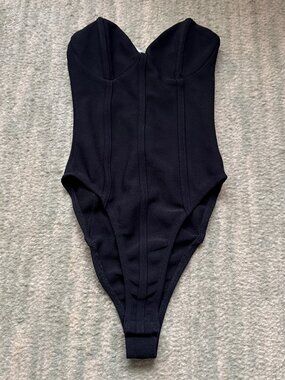 Black corset bodysuit